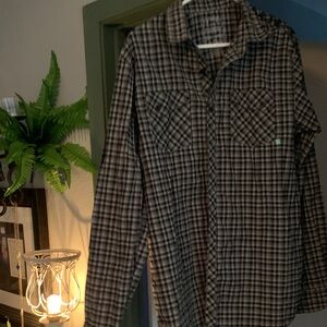 Men's Classic Black and White Checkered Shirt